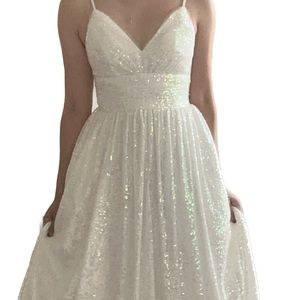 David’s bridal iridescent ball gown